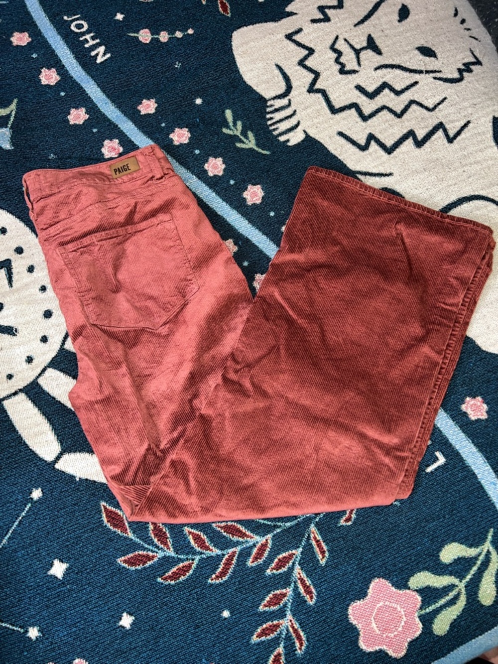 PAIGE Rose Corduroy Wide-Leg Jeans
